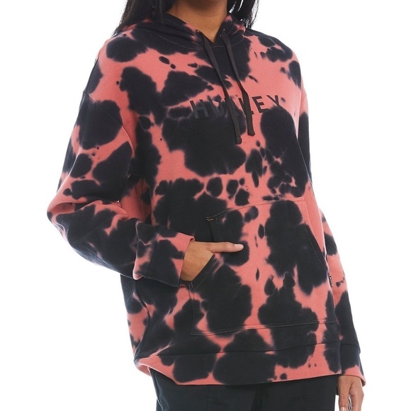🔆HURLEY 🔆 TATE TIE DYE BOYFRIEND HOODIE SWEATSHIRT - Picture 10 of 14